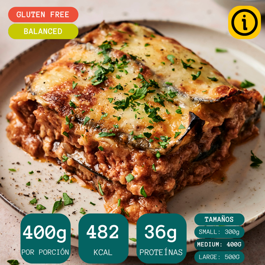 Musaka (lasagna de berenjenas) con carne molida